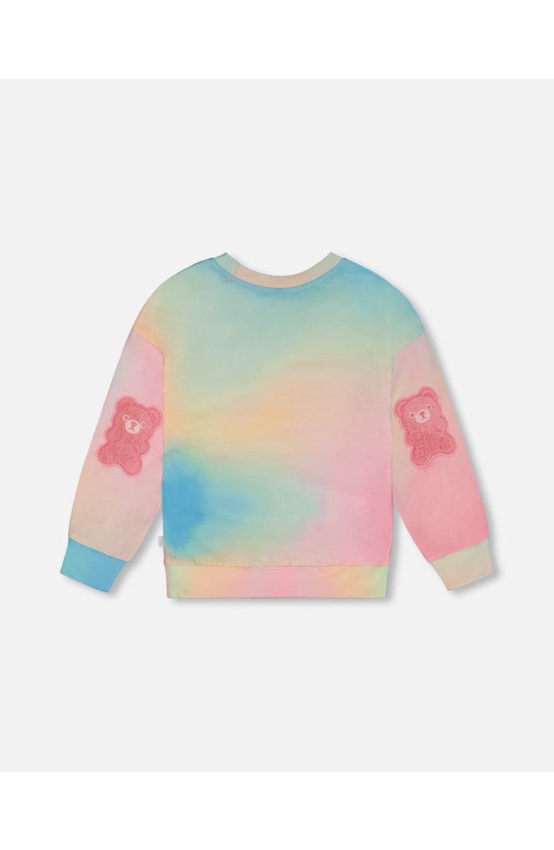 Deux par Deux Little Girl's Printed Long Sleeve Top Multicolored Tie Dye, Alternate, color, 