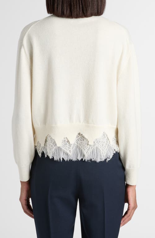 Alexander Mcqueen Deconstructed Wool And Cashmere Cardigan In White