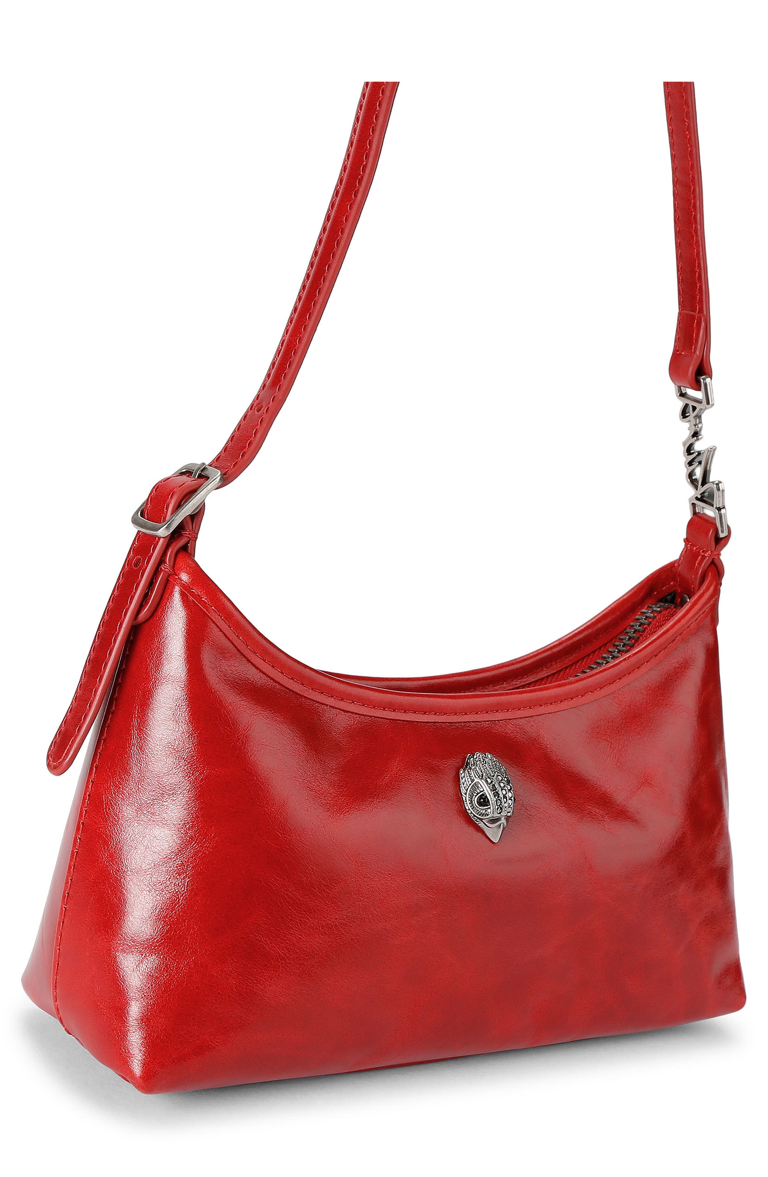 Kurt Sling Leather Shoulder Bag, Alternate, color, RED