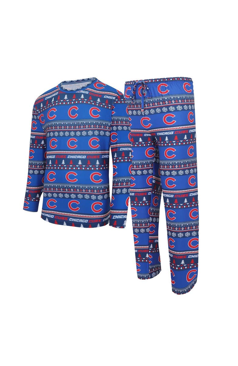 CONCEPTS SPORT Men's Concepts Sport Royal Chicago Cubs Knit Ugly Sweater Long Sleeve Top & Pants Set, Main, color, Royal