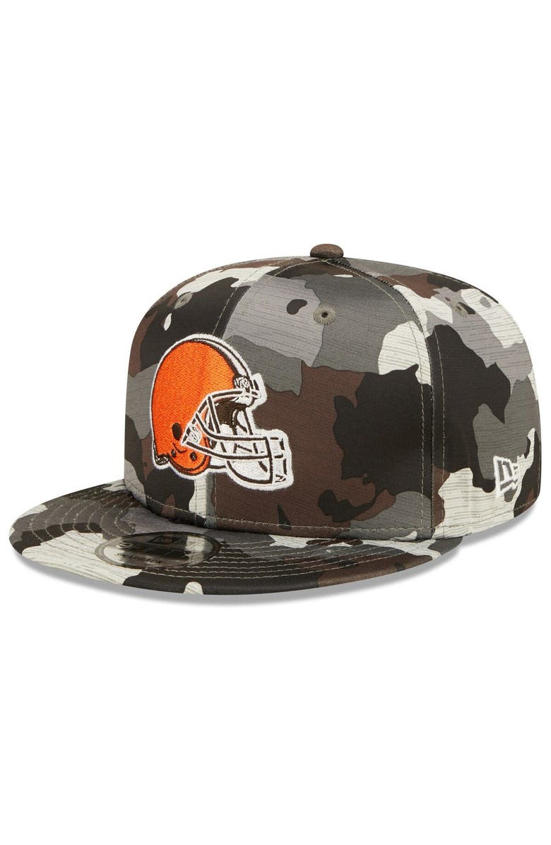 New Era Men's New Era Camo Cleveland Browns 2022 NFL Training Camp Official 9FIFTY Snapback Adjustable Hat, Main, color,