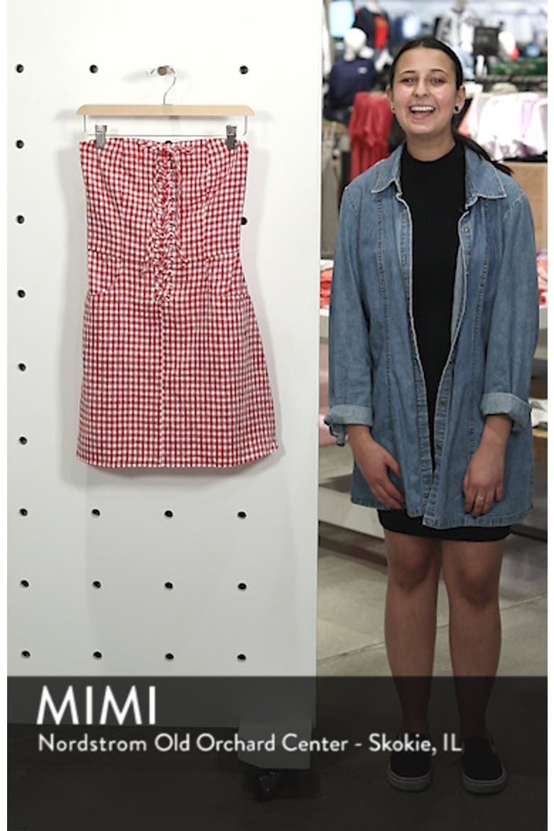 Sid Strapless Linen Minidress video