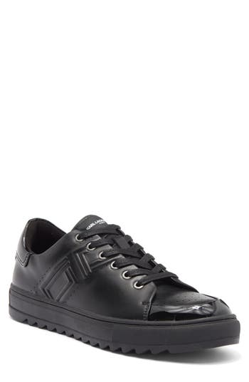 Karl Lagerfeld Debossed Logo Sneaker In Black