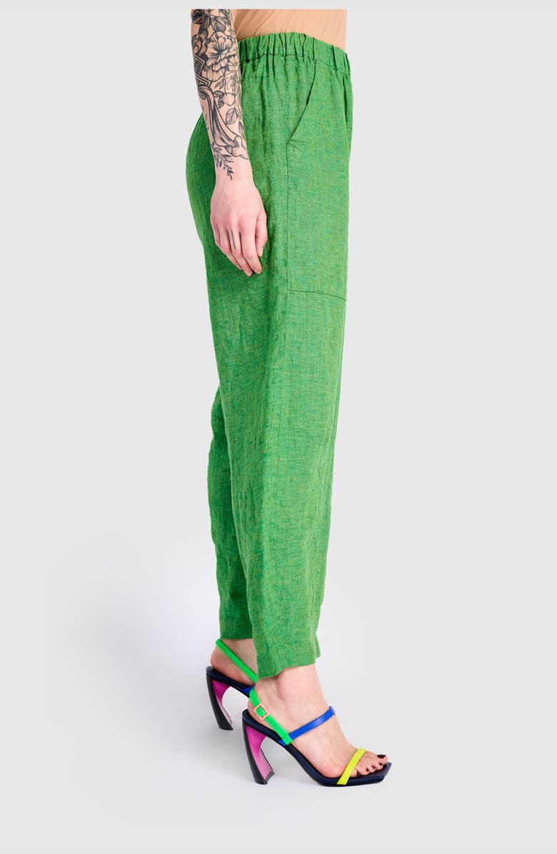 Alembika Linen Vacation Pants, Alternate, color, Green