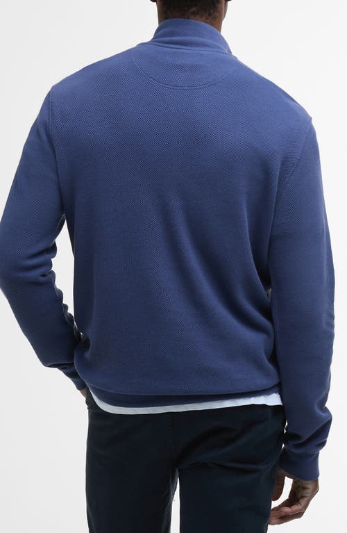 BARBOUR BARBOUR COTTON PIQUÉ QUARTER ZIP PULLOVER