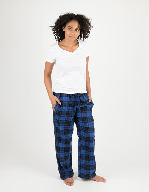 Leveret Cotton Flannel Holiday Pajama Pants In Blue