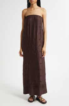 A.L.C. Dalia Eyelet Strapless Maxi Dress