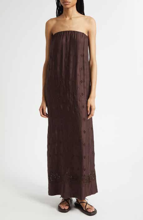 A.L.C. Dalia Eyelet Strapless Maxi Dress