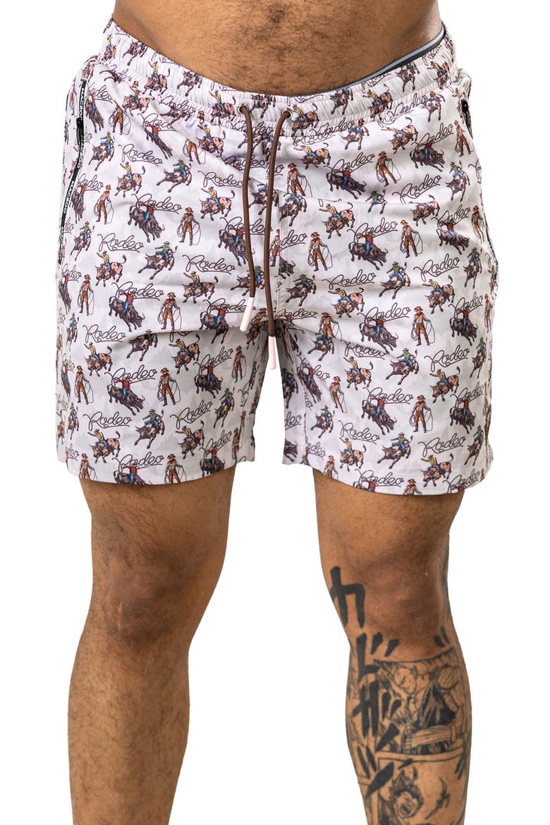 Marthyr Swim Trunks, Main, color, BROWN