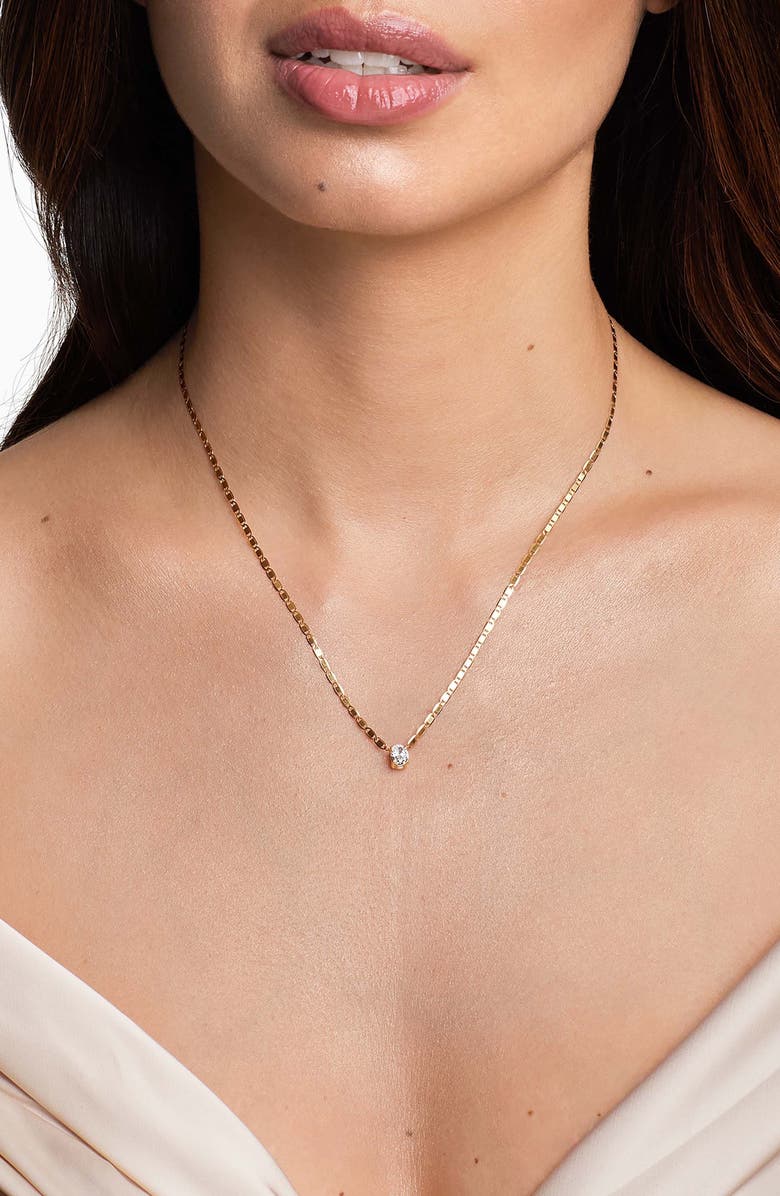 LANA Solo Oval Diamond Malibu Necklace, Alternate, color,