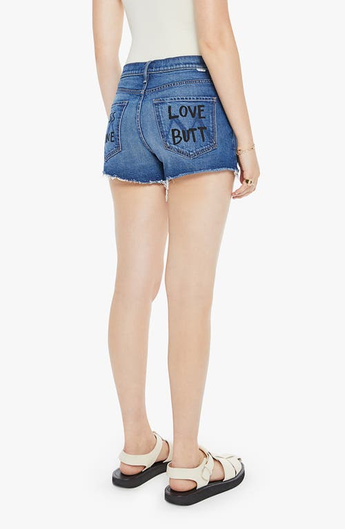 Mother The Dodger Frayed Denim Shorts In Blue
