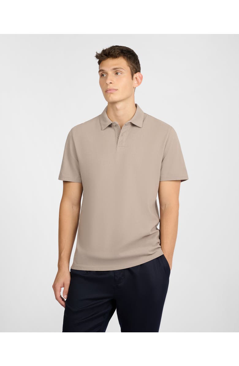Onia Short Sleeve Pique Polo, Main, color, Cashew