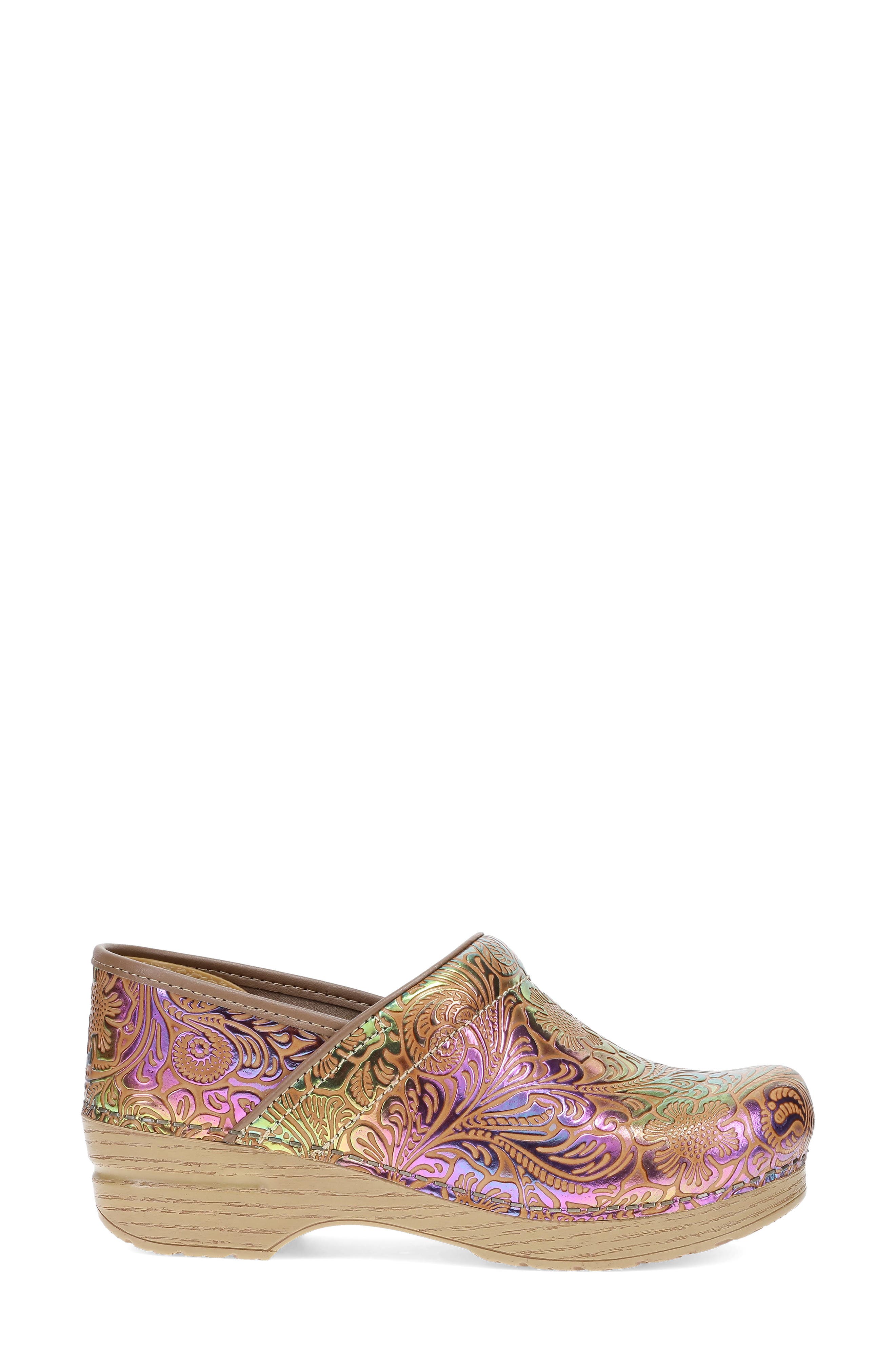 'Professional' Clog, Alternate, color, MULTICOLOR TOOLED