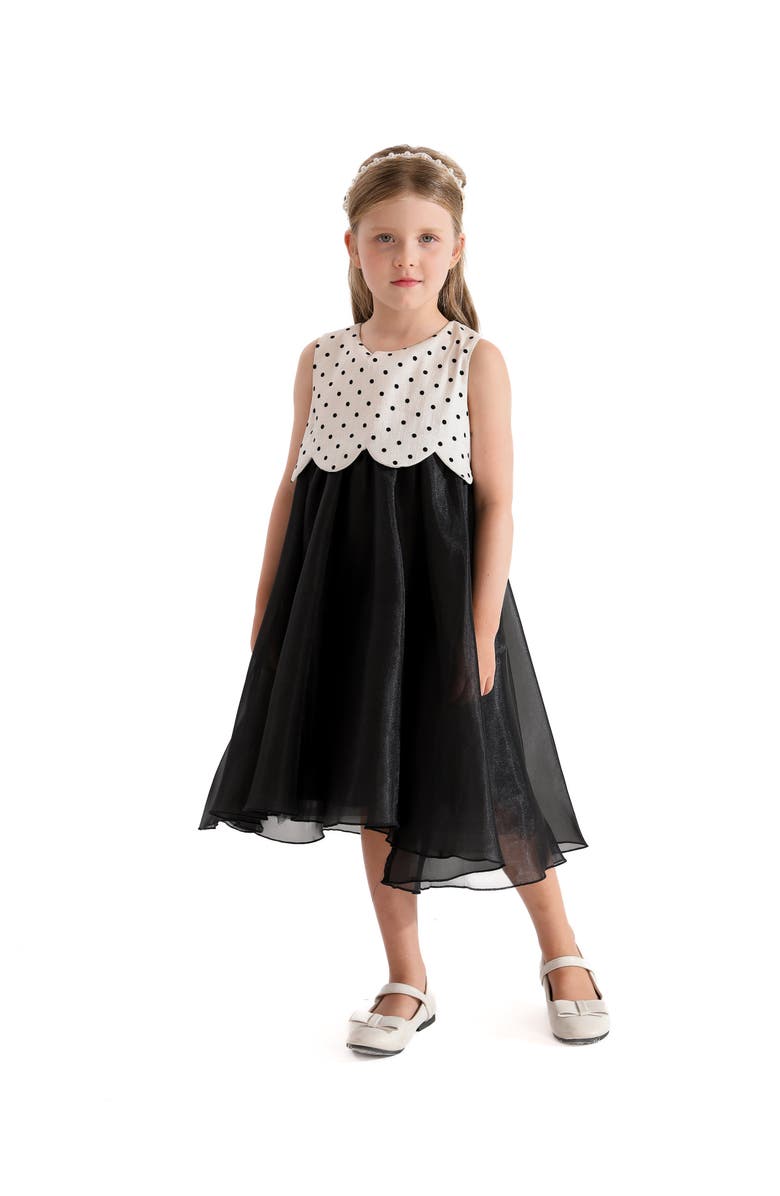 Tulleen Menorca Dress, Alternate, color, Black