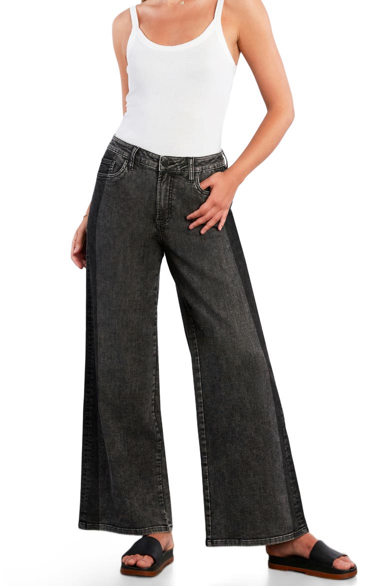 Relaxed Wide Leg Jeans, Alternate, color, 2 TONE GREY