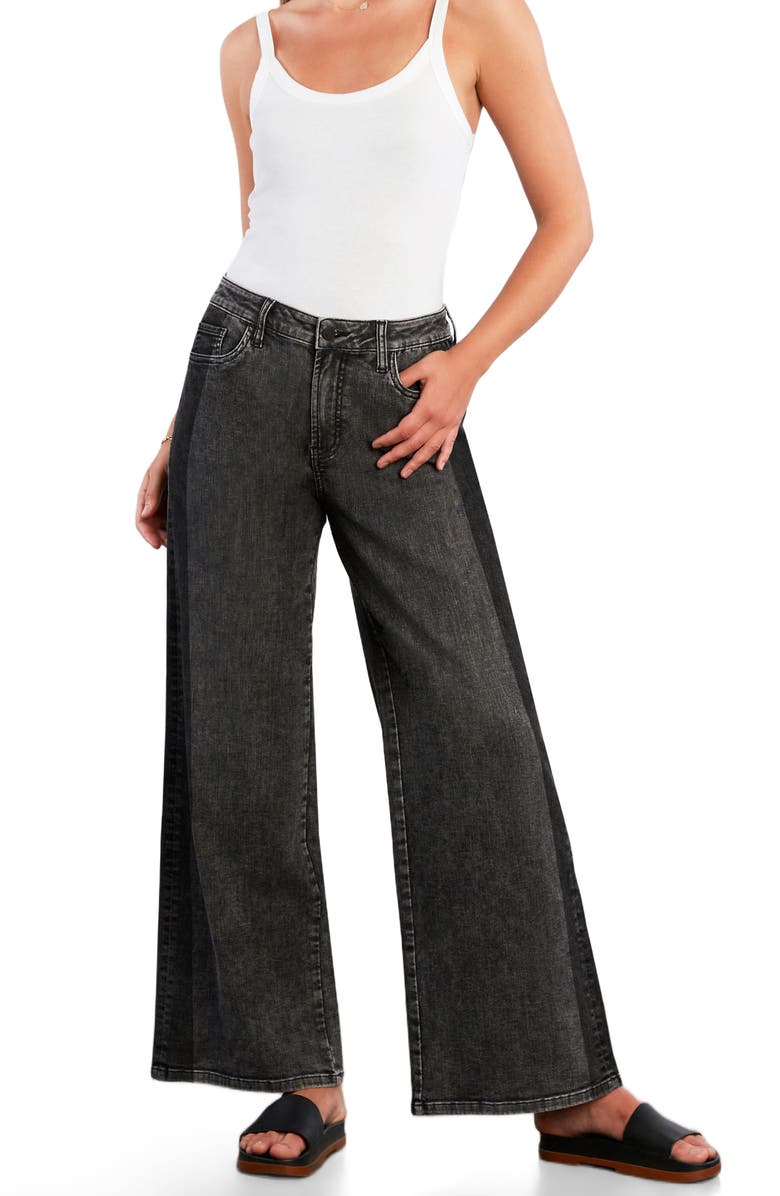 Wash Lab Denim Relaxed Wide Leg Jeans, Alternate, color, 2 Tone Grey