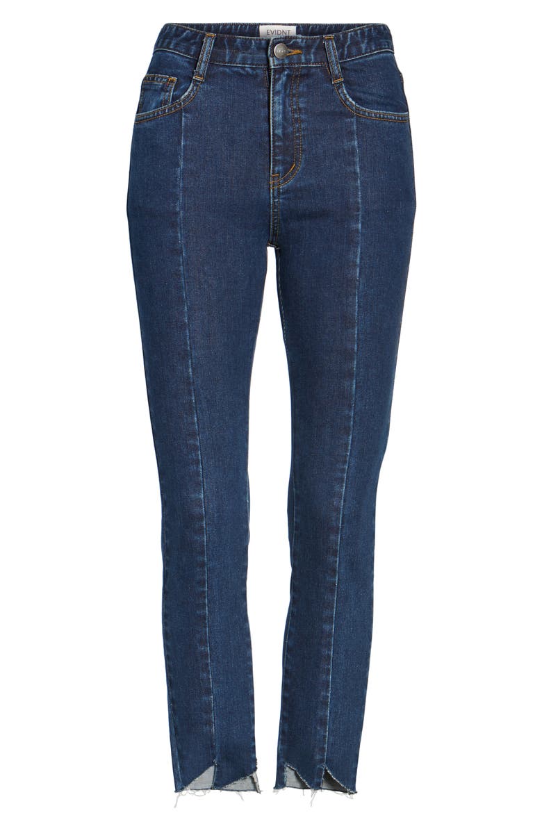 EVIDNT Cut Edge Skinny Jeans, Alternate, color, 