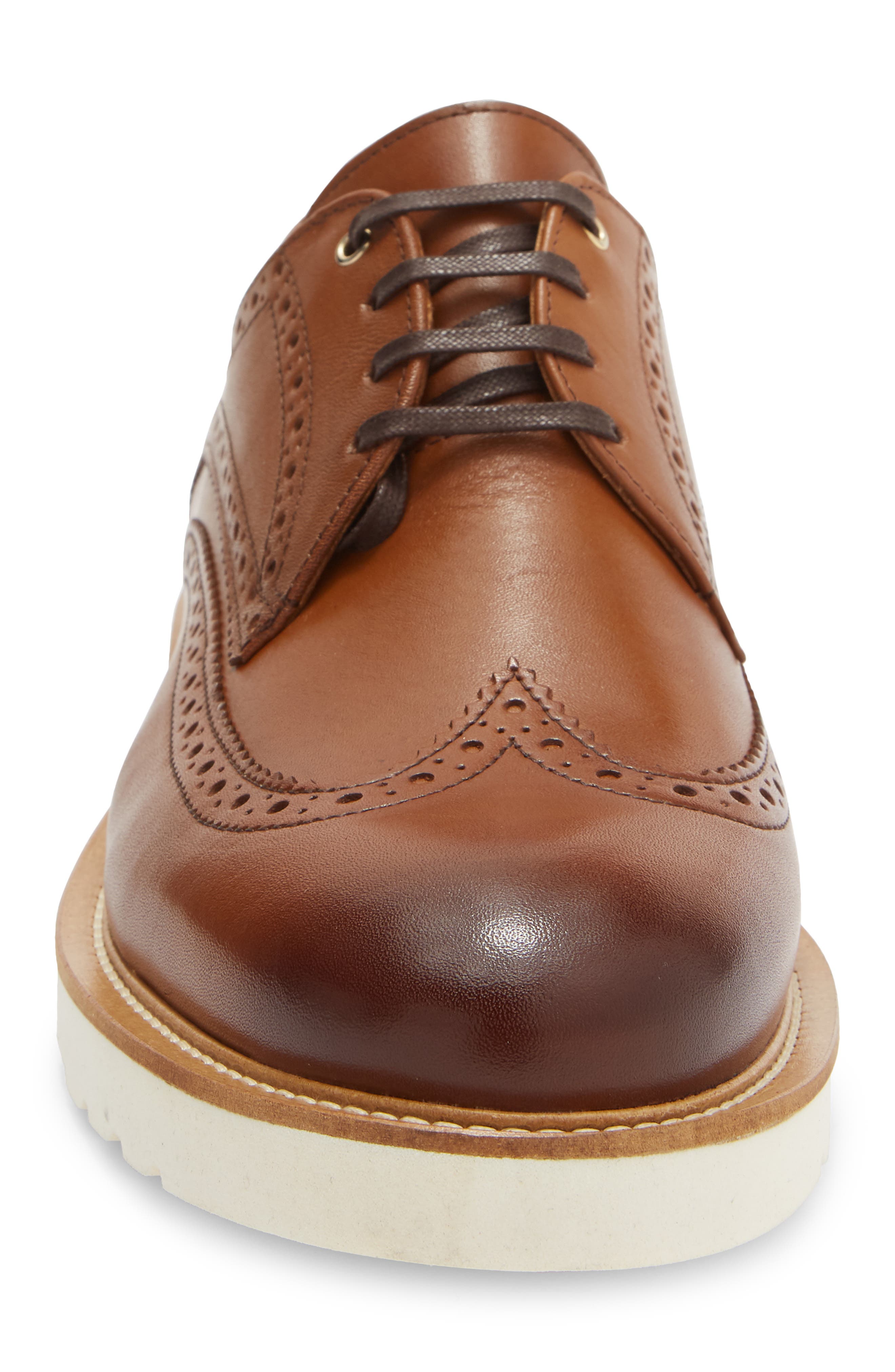 Kurt Geiger London Bank Brogued Wingtip Derby, Alternate, color, Tan