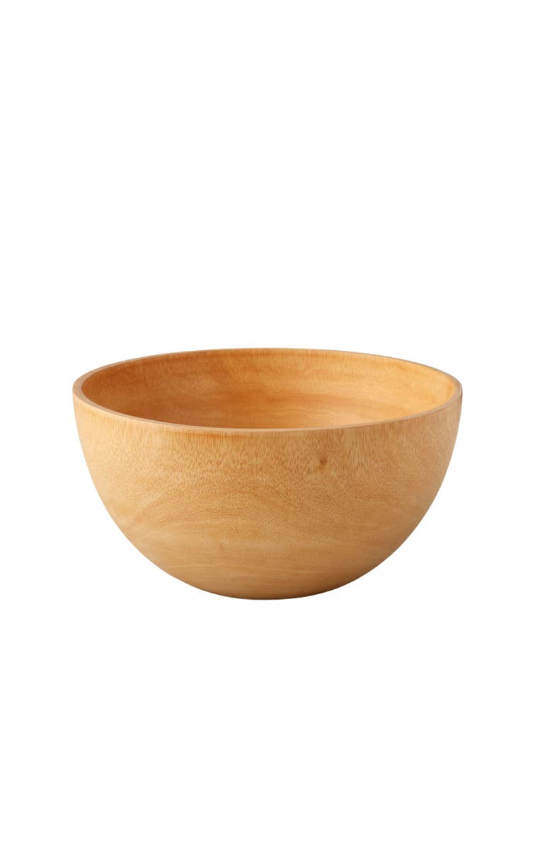 Be Home Kiln Mango Wood Salad Bowl, Main, color, Mango