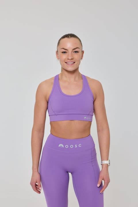 High Support Elite Crossback Sports Bra - Purple