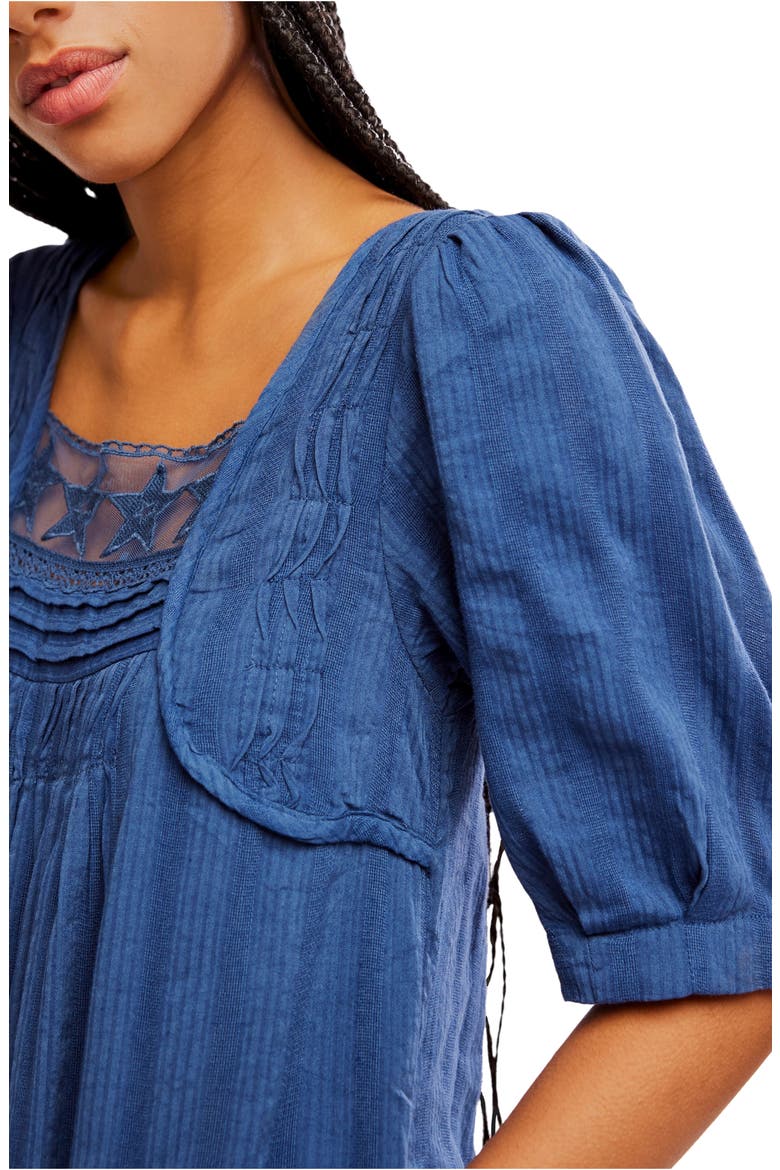 Calder Smocked Midi Dress, Alternate, color, SKIPPER BLUE