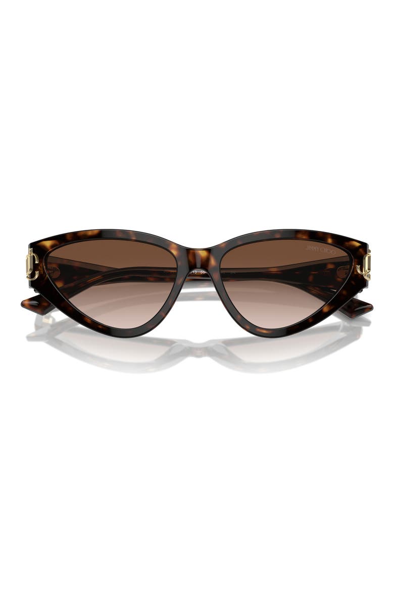 55mm Gradient Cat Eye Sunglasses, Alternate, color, HAVANA / GRADIENT BROWN