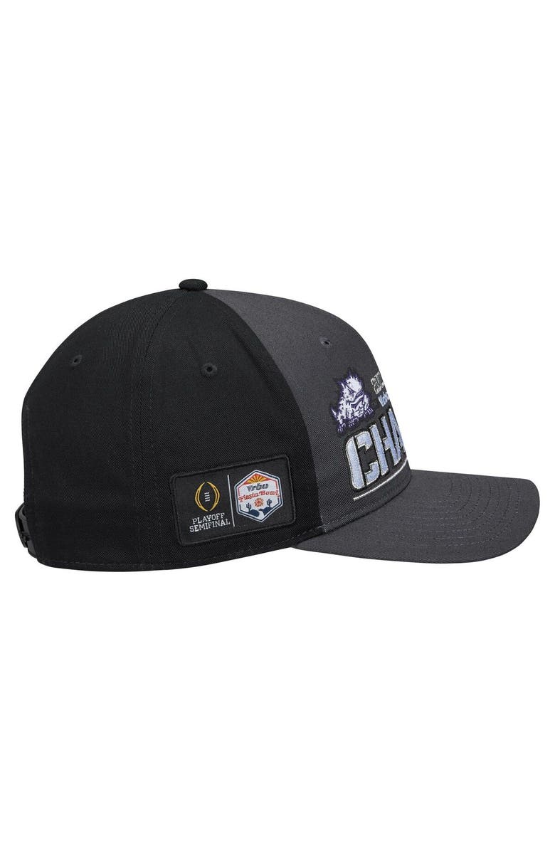 Nike Men's Nike Black TCU Horned Frogs College Football Playoff 2022 Fiesta Bowl Champions Locker Room CL99 Adjustable Hat, Alternate, color,