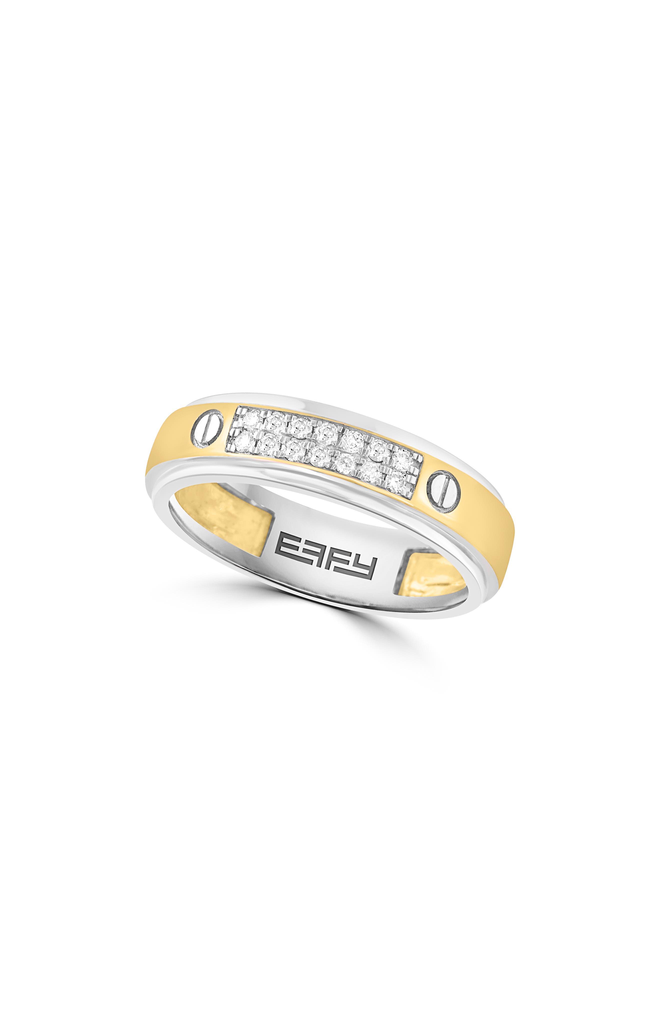 EFFY Two-Tone Pavé Diamond Band Ring