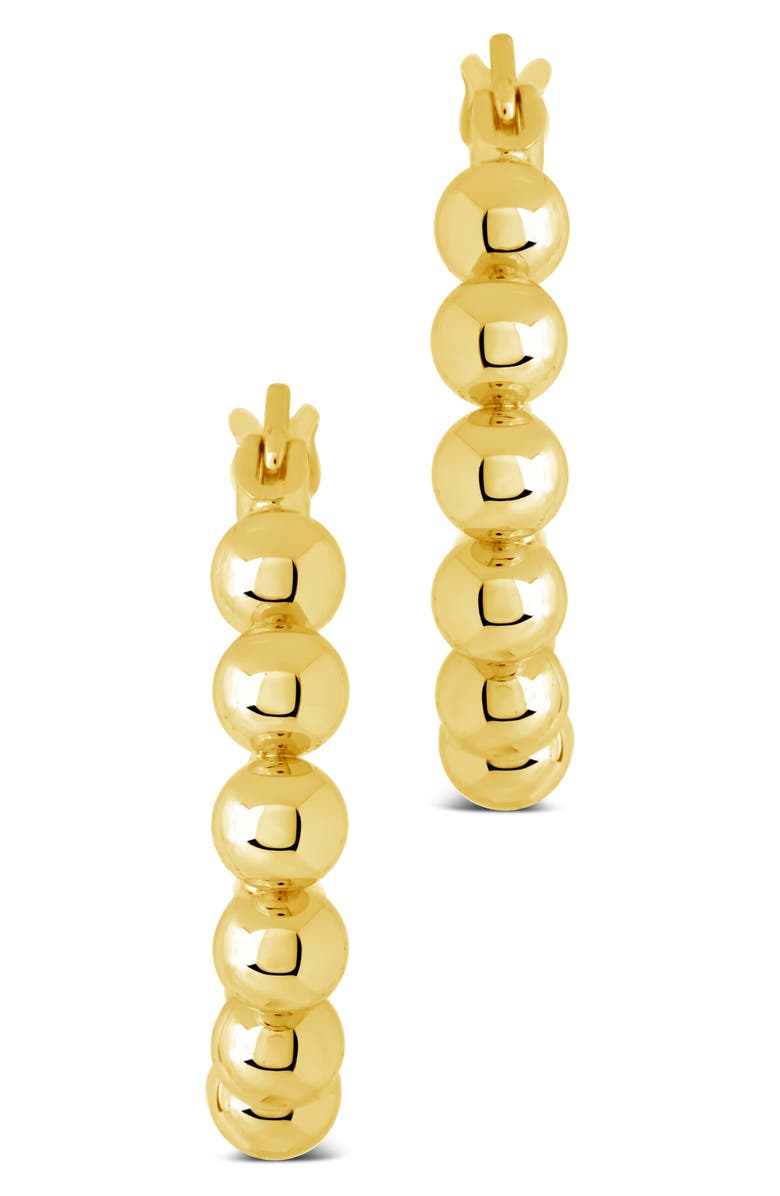 Sterling Forever Bubble Sphere Hoop Earrings, Alternate, color, Gold