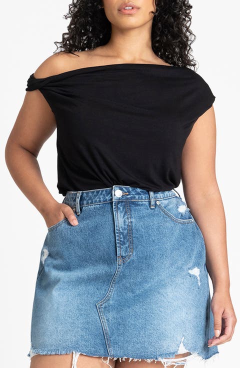 Asym Twist Sleeve Top