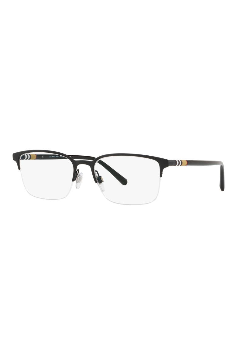 54mm Semi Rimless Optical Glasses, Alternate, color, BLACK RUBBER