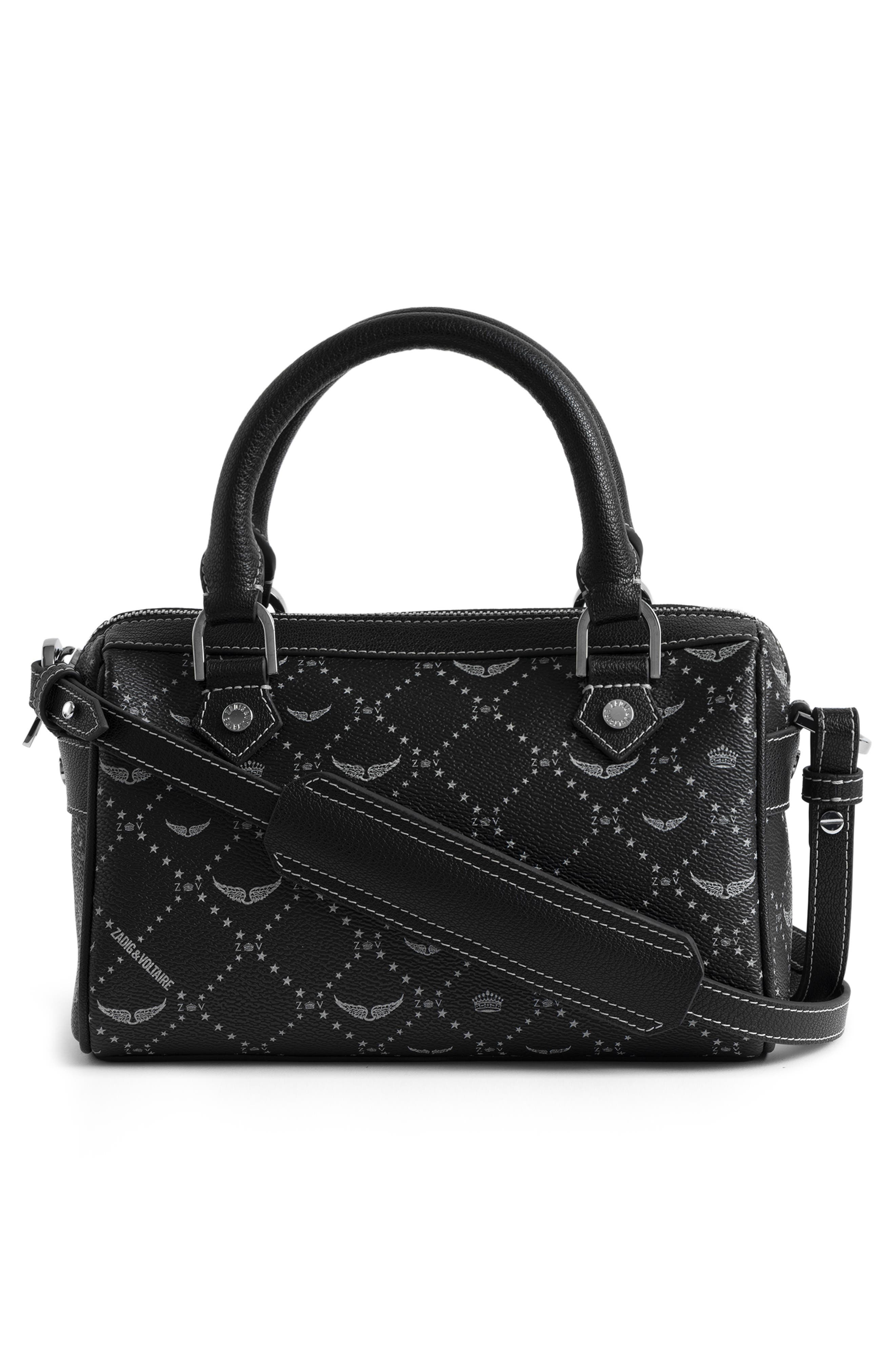 Zadig 
Voltaire Extra Small Sunny Vibe Monogram Bag, Alternate, color, Black