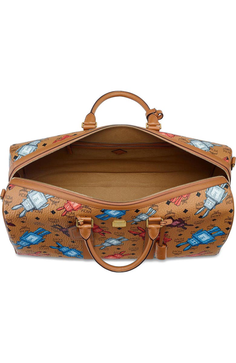 MCM X-Large Ottomar Weekender Bag in Rabot Visetos, Alternate, color, Cognac