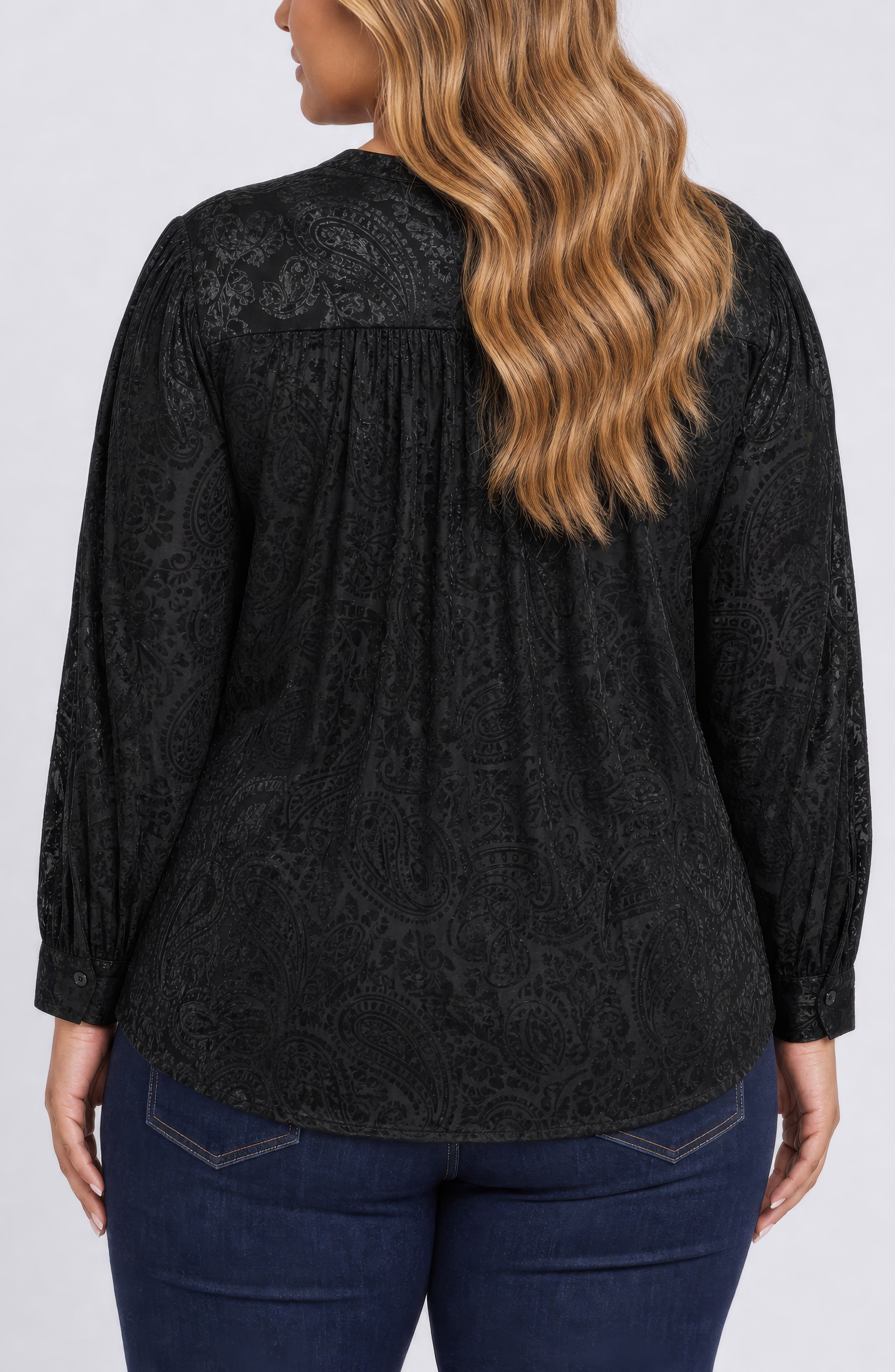 NYDJ Bonnie Burnout Velvet Top (Women) | Nordstrom