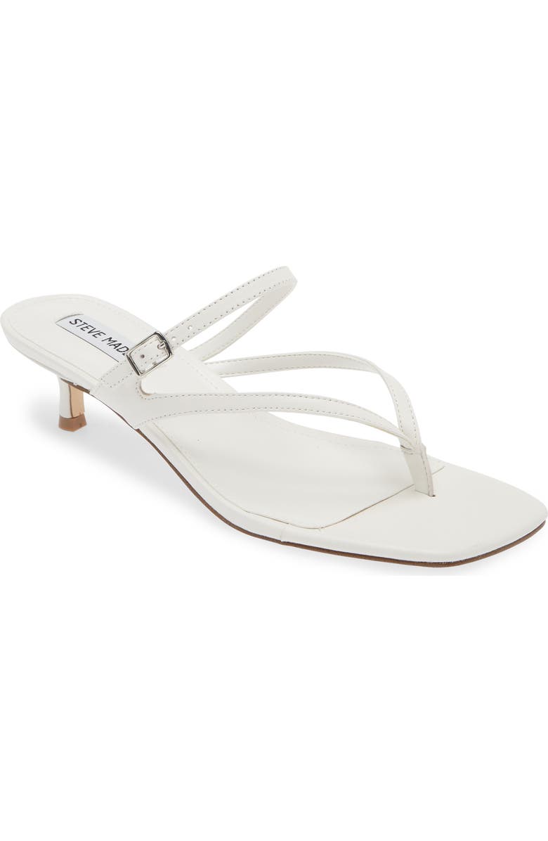 Steve Madden Jessa Kitten Heel Flip Flop, Main, color, White Leather