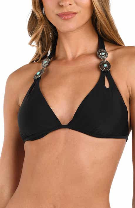 L'AGENCE Annabelle Concho Embellished Underwire Bikini Top