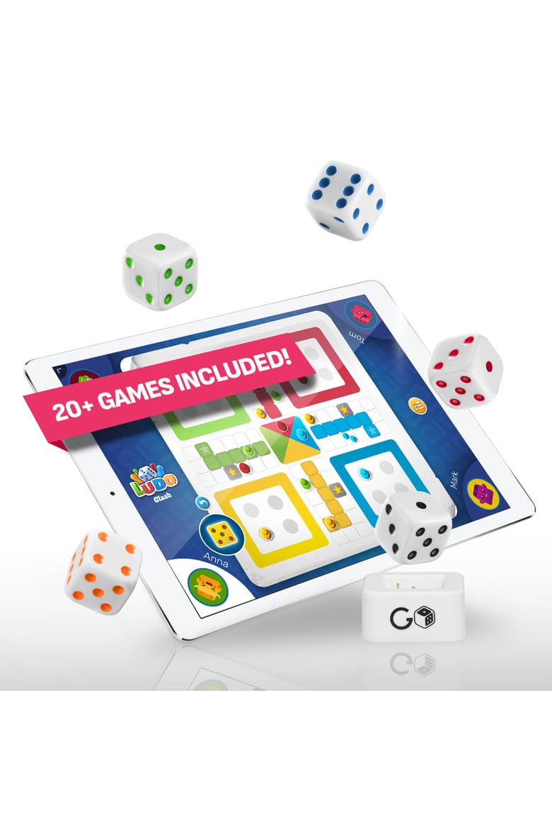 GoDice Family Pack App-Enabled Smart Dice Set, Alternate, color, Multicolored