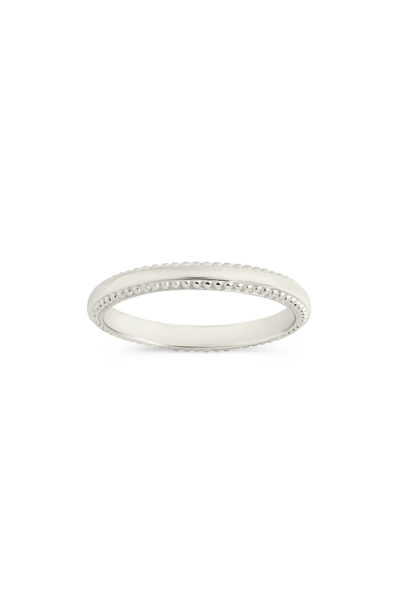 Sterling Forever Kayden Milgrain Band Ring, Main, color, Silver