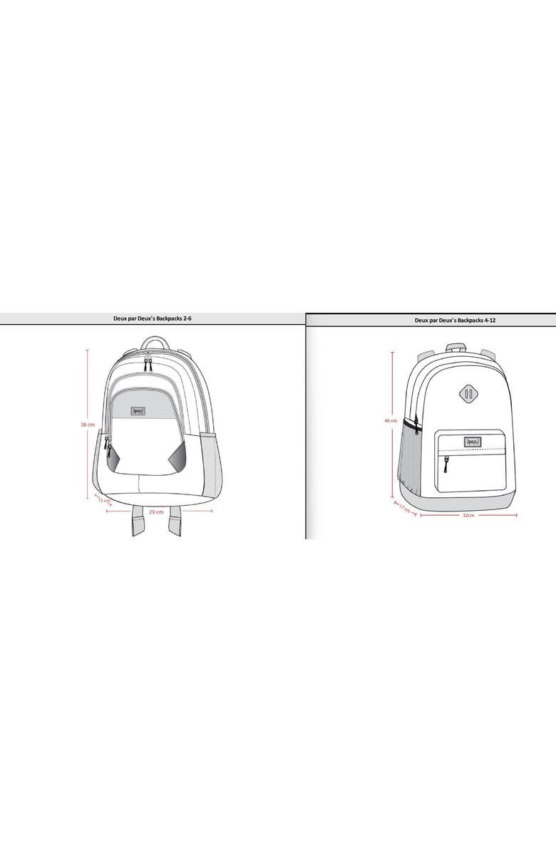 Deux par Deux Kids Backpack, Alternate, color, Smiley Face Girl