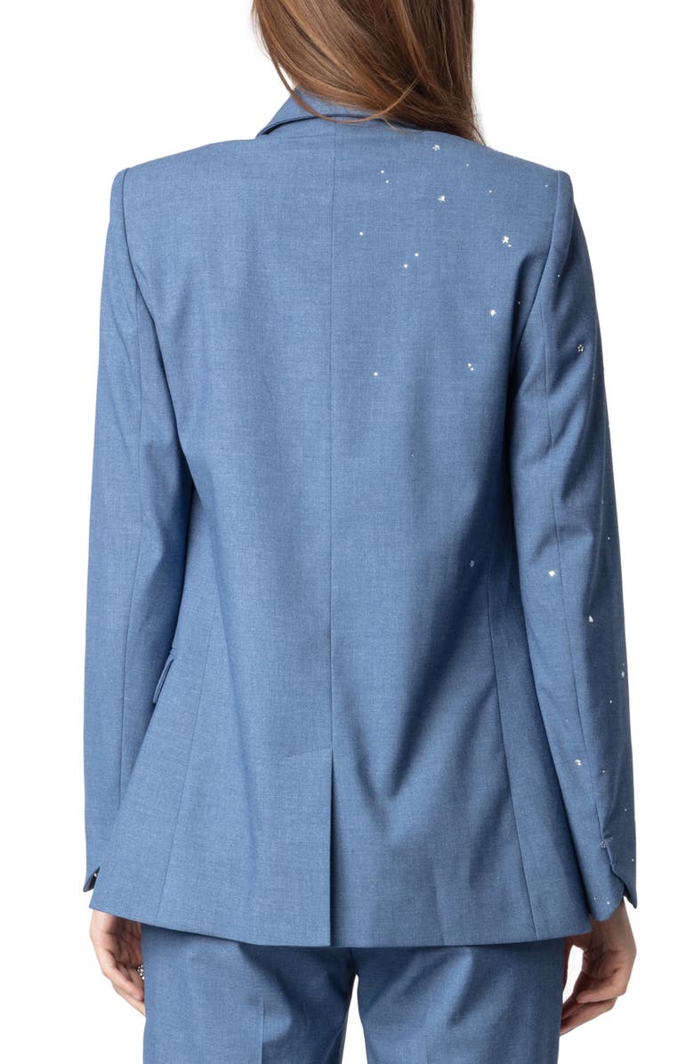Zadig & Voltaire Valse Crystal One-Button Blazer, Alternate, color,