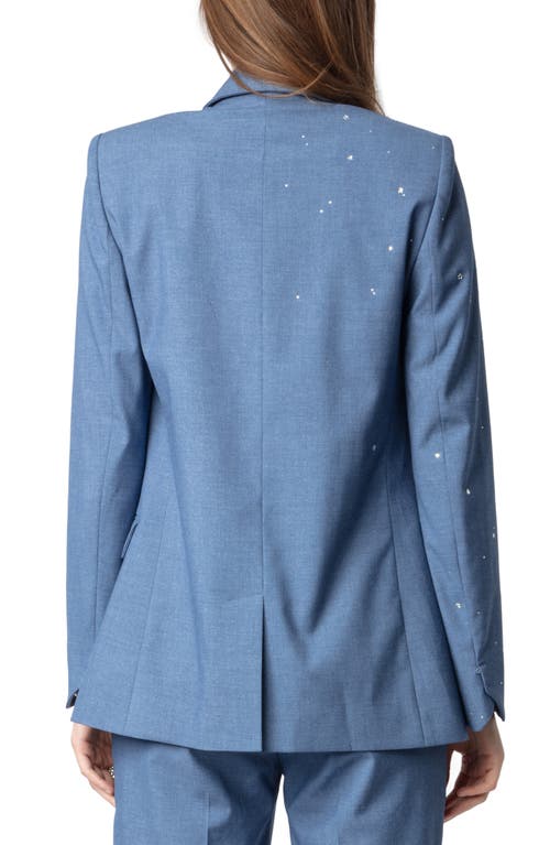 Zadig & Voltaire Valse Crystal One-button Blazer In Surf