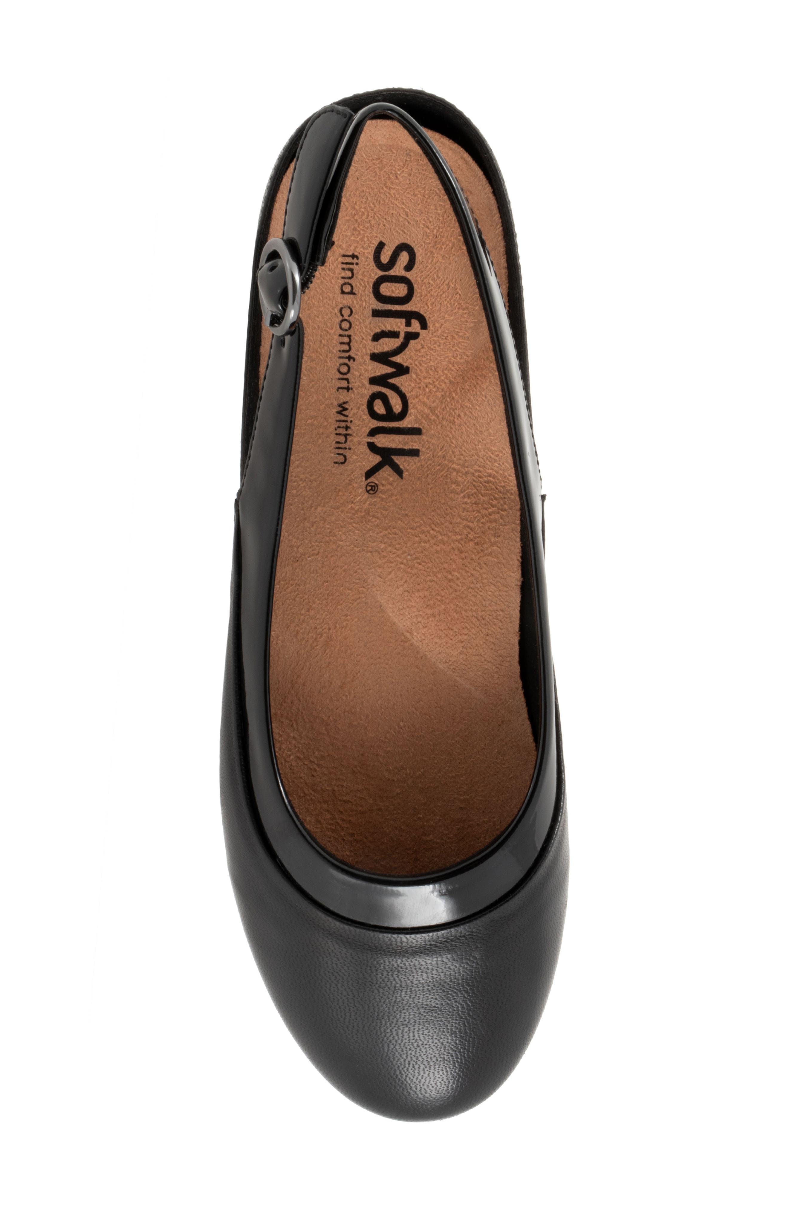 SoftWalk<sup>®</sup> Sheffield Slingback Flat, Alternate, color, Black