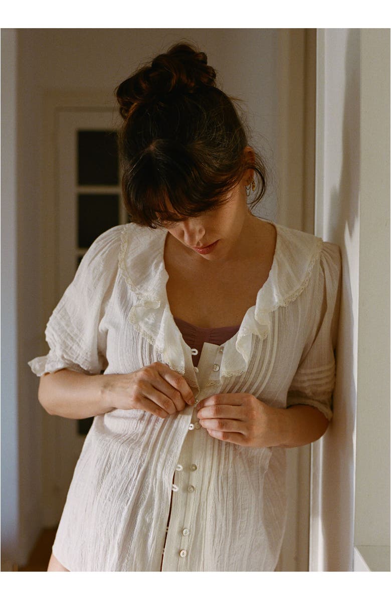 HATCH The Lou Lou Nursing Blouse, Alternate, color, Vanilla