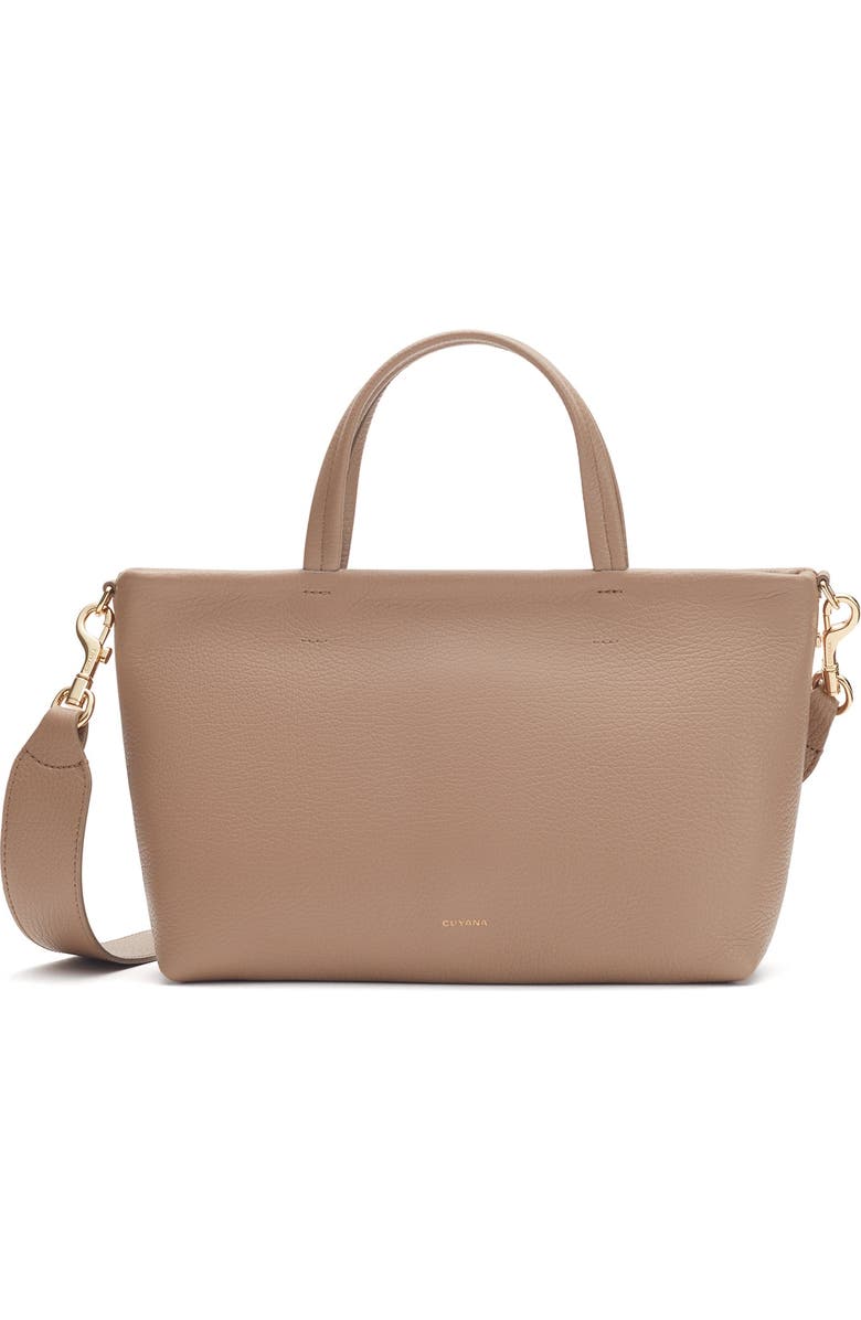 Cuyana Mini Easy Zipper Tote, Main, color, Cappuccino