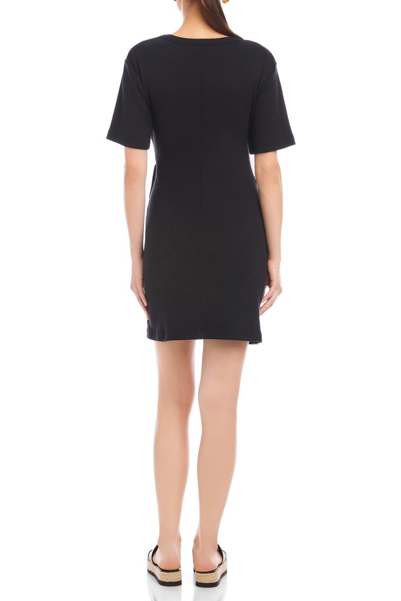 Diana Side Tie Dress, Alternate, color, BLACK