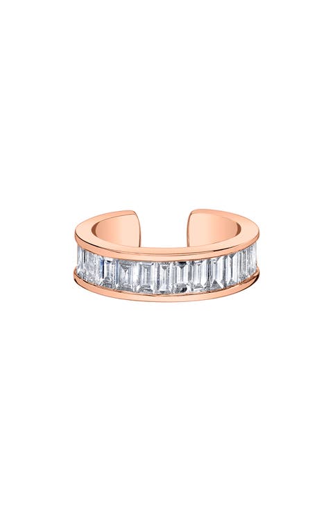 Hannah 18k Gold Diamond Baguette Ear Cuff
