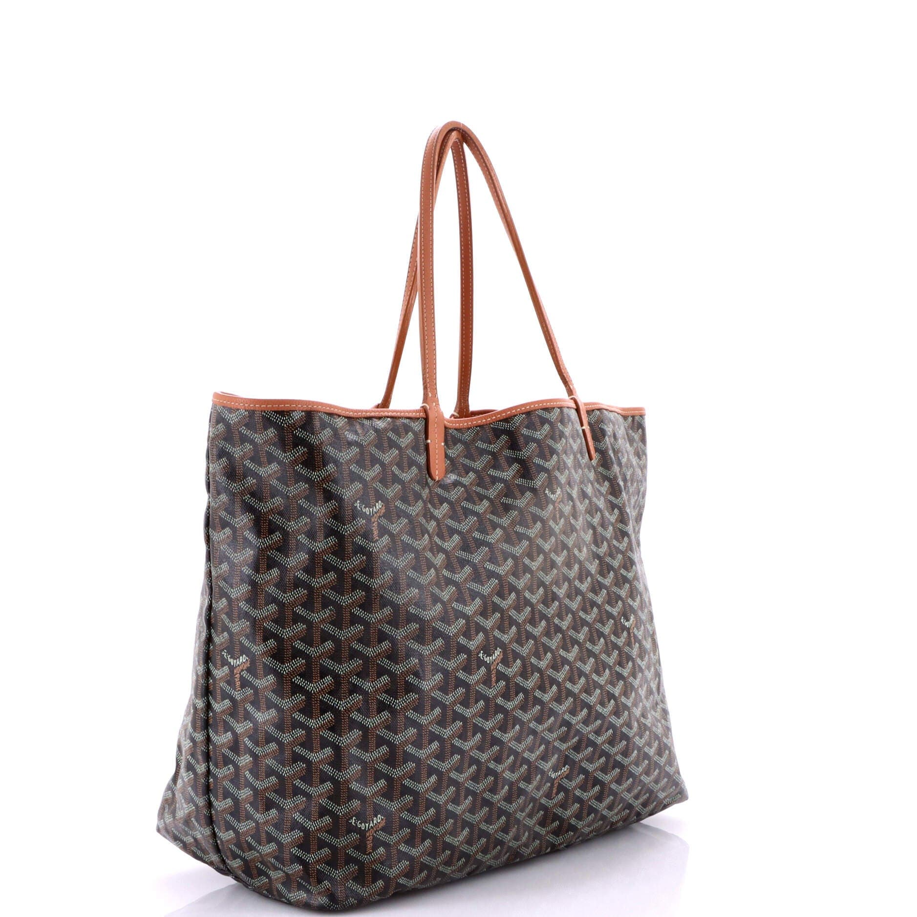 Pre-Owned Goyard Saint Louis Tote Coated Canvas GM, Alternate, color, Black