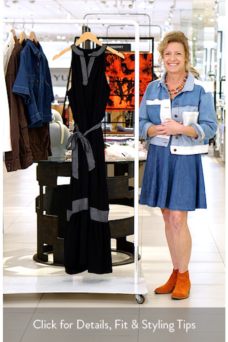 Trapunto Contrast Stitch Maxi Dress video