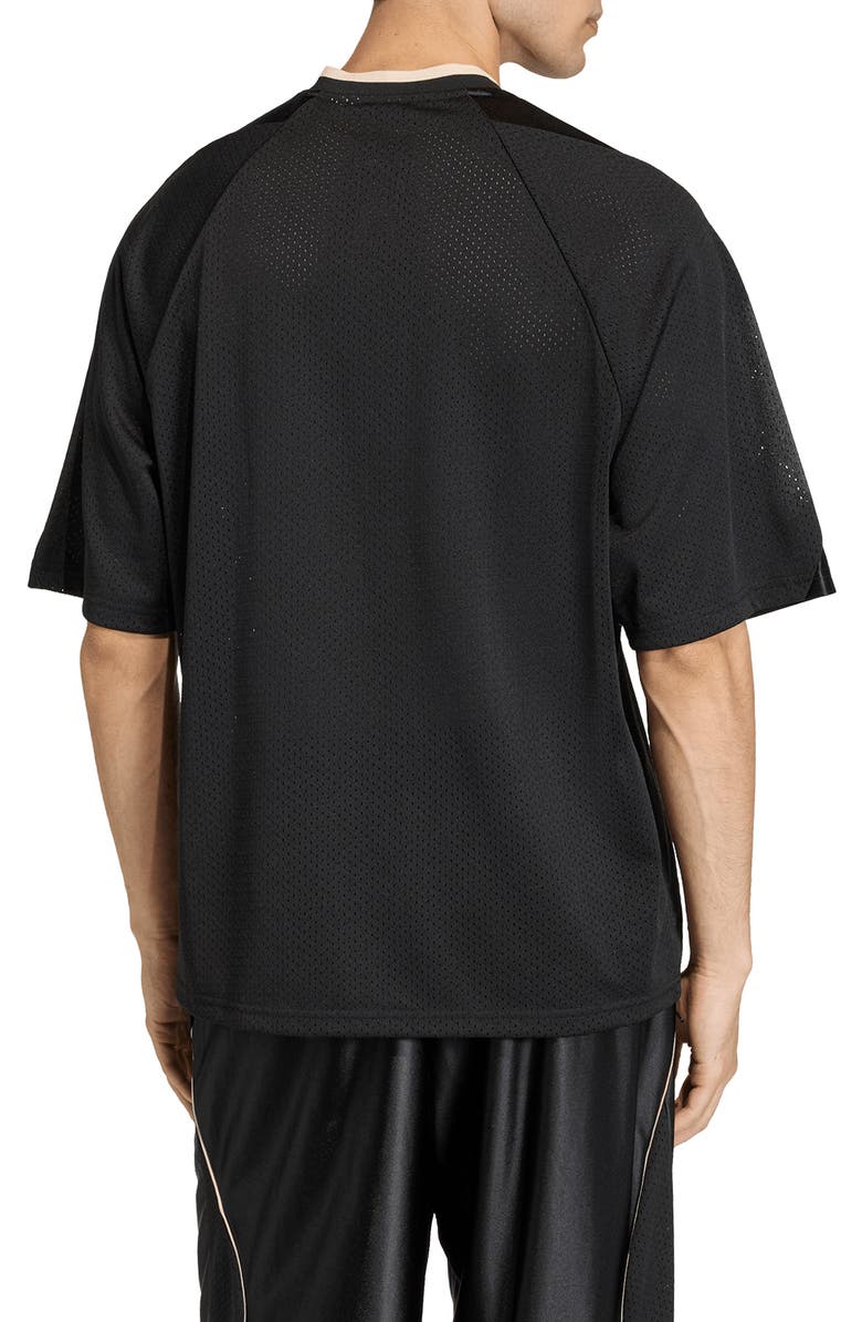 adidas Stadium Graphic Mesh T-Shirt, Alternate, color, Black/ Off White
