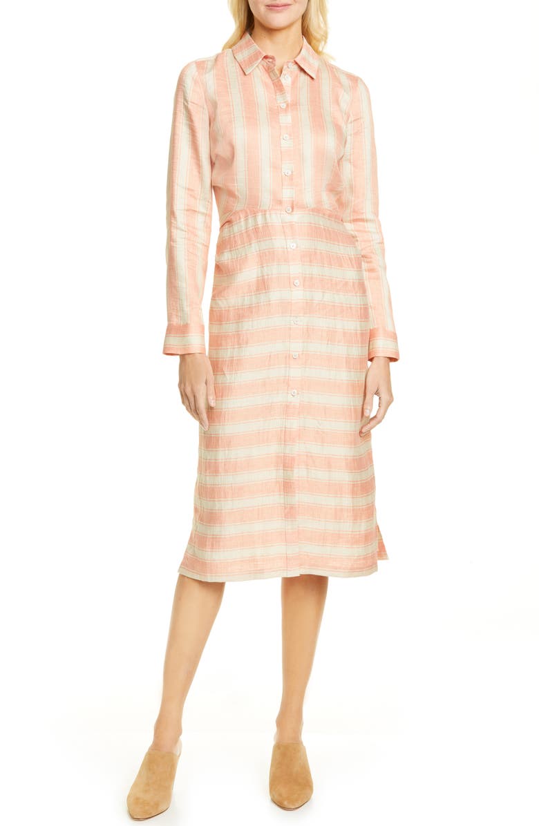 Rachel Comey Magnify Stripe Long Sleeve Shirtdress, Main, color,